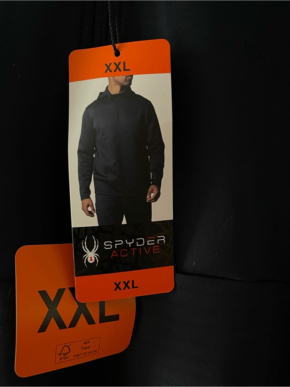 Spyder Men's Black Lightweight Half-Zip Hoodie - Picture 6 of 6